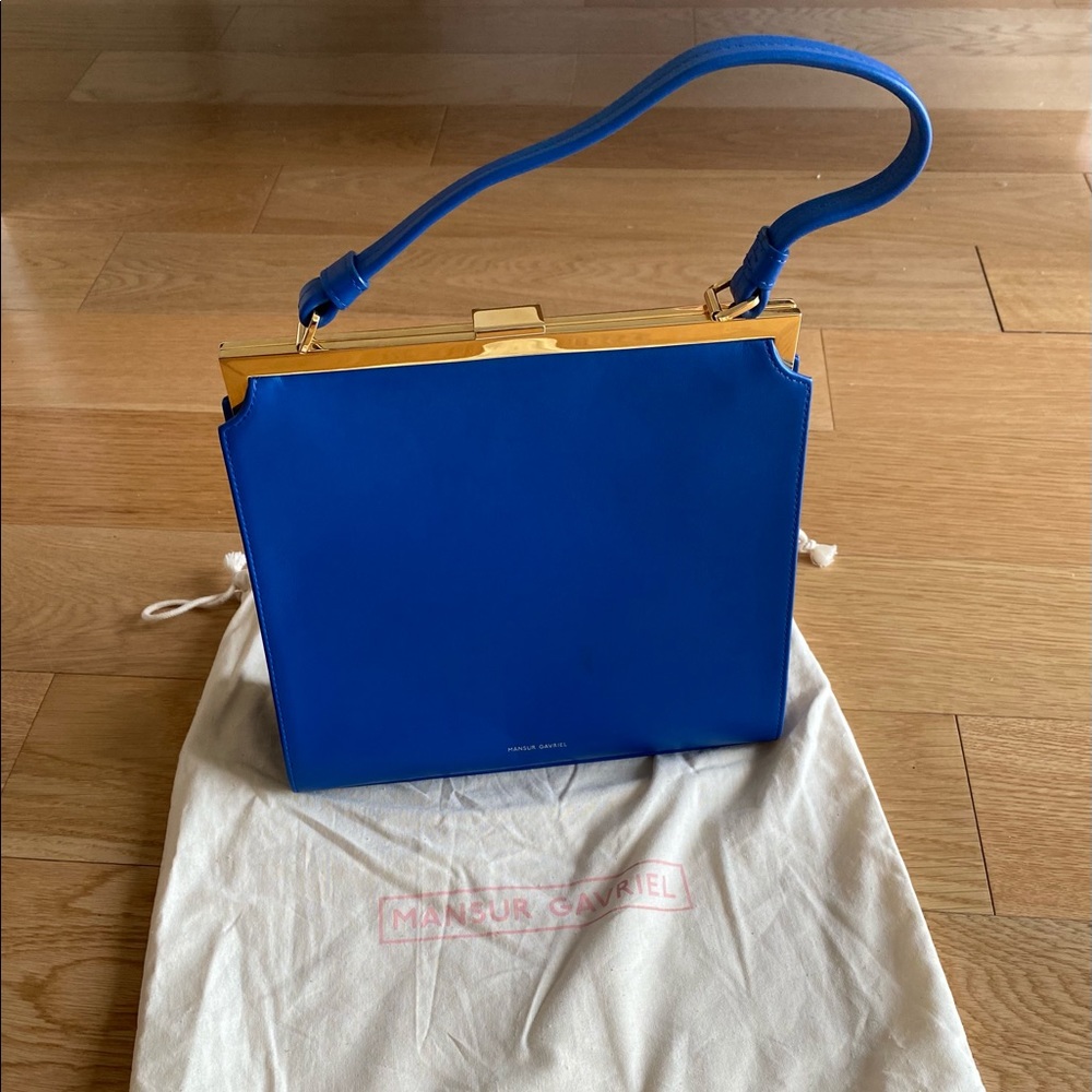 Mansur Gavriel blue elegant leather bag